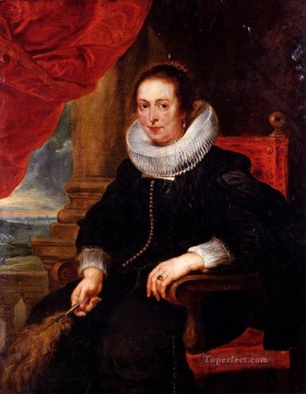 portrait of a woman 1655 Painting - Peter Paul Portrait Of A Woman Probably His Wife Baroque Peter Paul Rubens